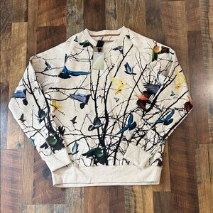 Staple Pigeon "Bird Lovers" Edgar Loopback Crewneck - NWT - Large